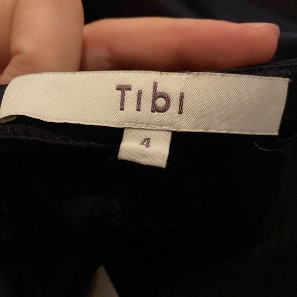 Tibi / Celestia Navy Blue Satin Slip Midi drape Dress 4 - Picture 6 of 8